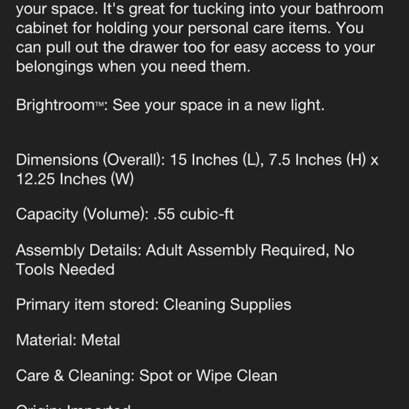 NWT Threshold Oil Rubbed Bronze Large Open Shelf - Picture 9 of 9